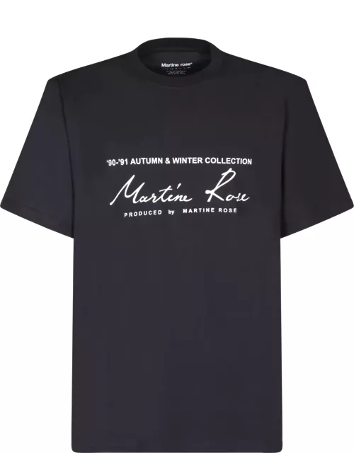 Martine Rose Logo Cotton T-shirt Black