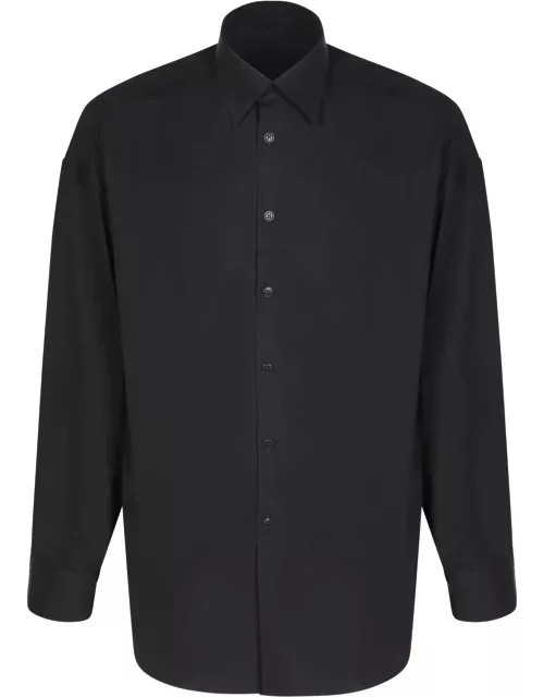 Costumein Black Cotton Over Fit Shirt