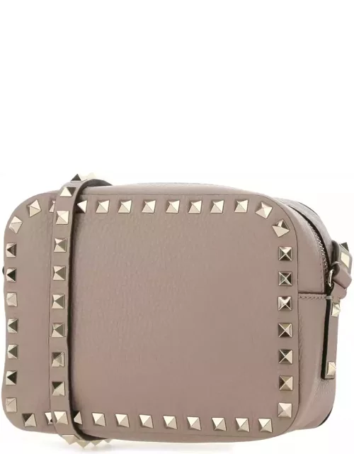 Valentino Garavani Antiqued Pink Leather Rockstud Crossbody Bag