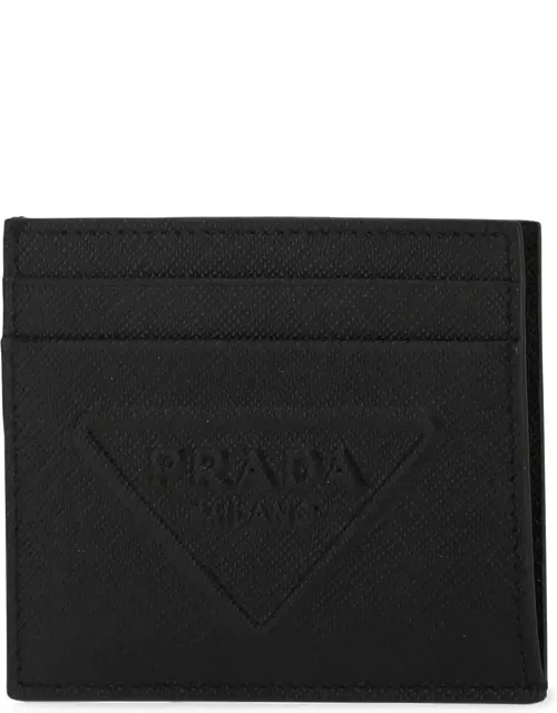 Prada Black Leather Card Holder