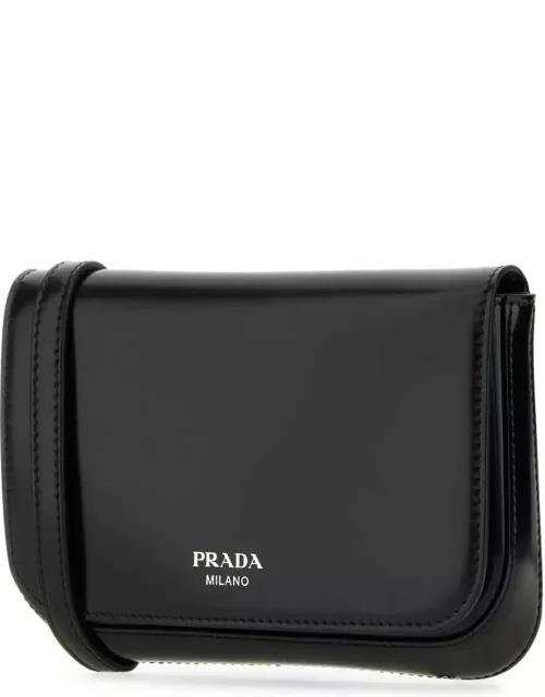 Prada Mini Leather Shoulder Bag With Logo