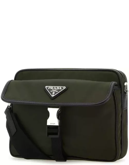 Prada Army Green Nylon Crossbody Bag