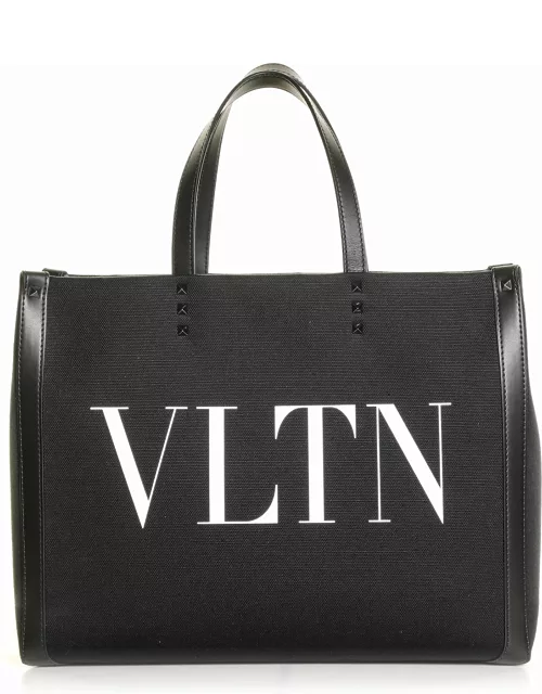 Valentino Garavani Canvas Shopping Bag With Logo