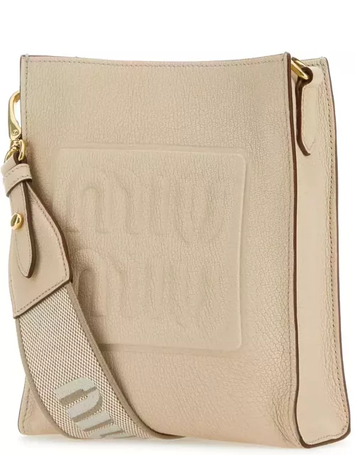 Miu Miu Sand Leather Crossbody Bag