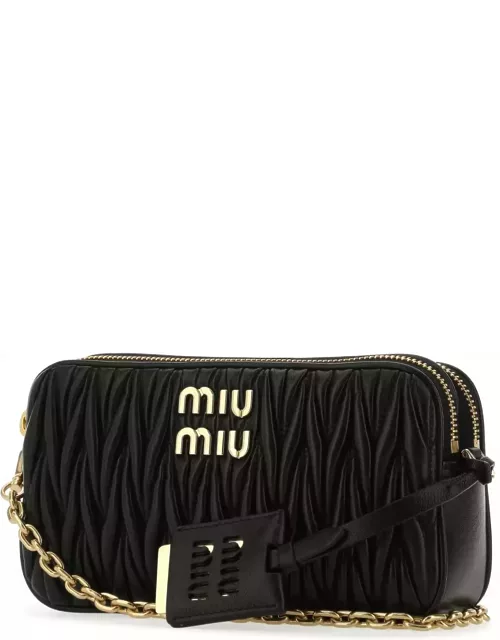 Miu Miu Black Nappa Leather Mini Crossbody Bag
