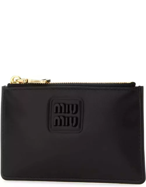 Miu Miu Black Leather Card Holder