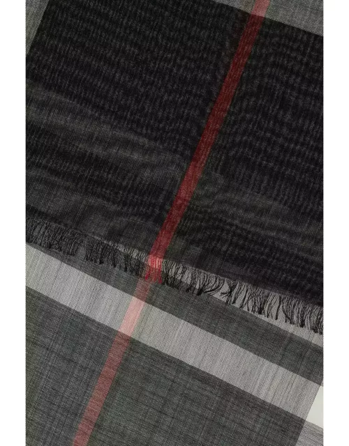 Burberry Embroidered Wool Blend Scarf