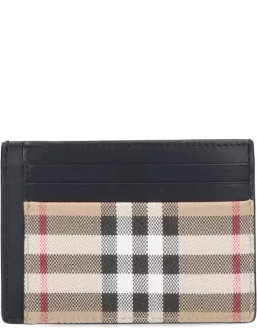 Burberry Vintage Check Card Holder With Money Clip