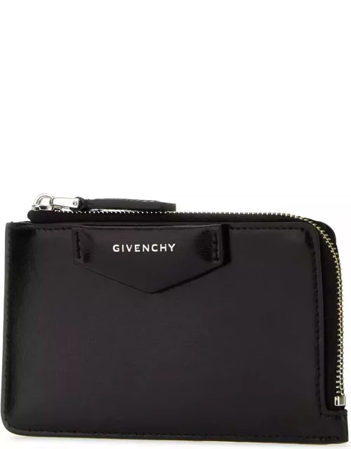 Givenchy Black Leather Antigona Card Holder