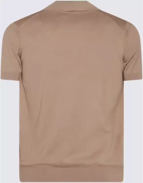 Piacenza Cashmere Beige Cotton Polo Shirt
