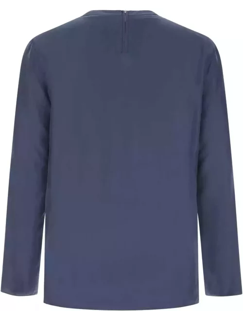 Zegna Blue Silk Shirt
