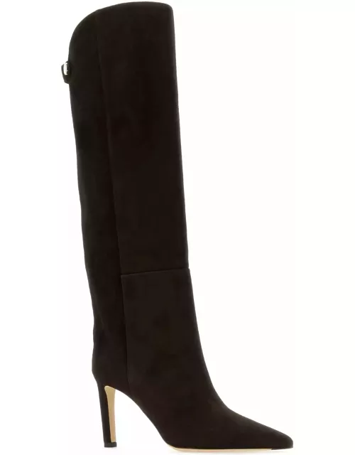 Jimmy Choo Chocolate Suede Alizze Boot