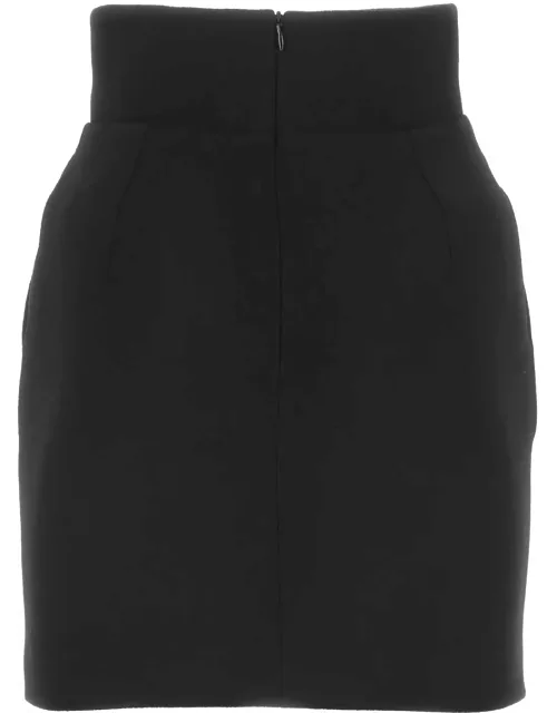 Alexandre Vauthier Black Wool Mini Skirt
