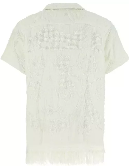 Bode White Terry Fabric Shirt