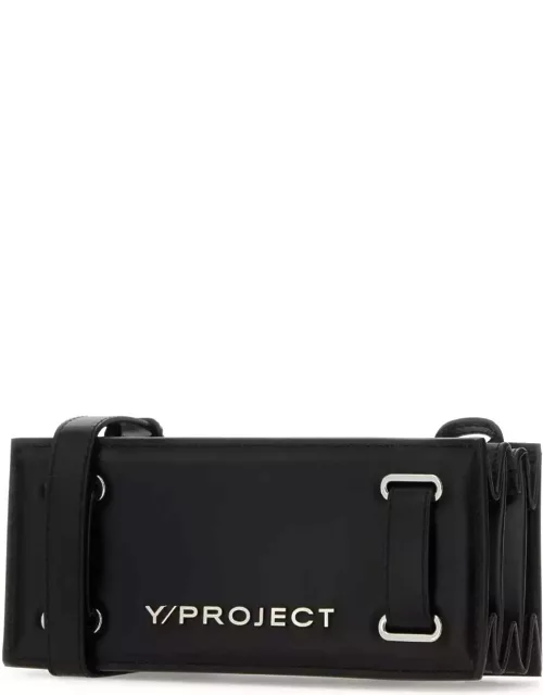 Y/Project Black Leather Crossbody Bag