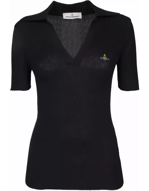 Vivienne Westwood Marina Black Polo Shirt