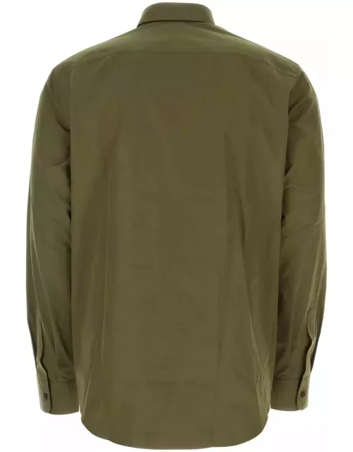 Prada Army Green Poplin Shirt