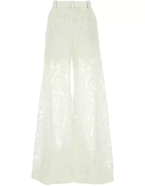 Zimmermann White Lace Wide-leg Wonderland Pant