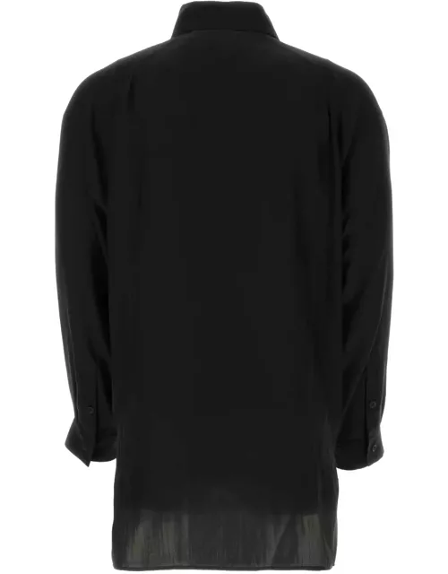 Yohji Yamamoto Black Silk Shirt