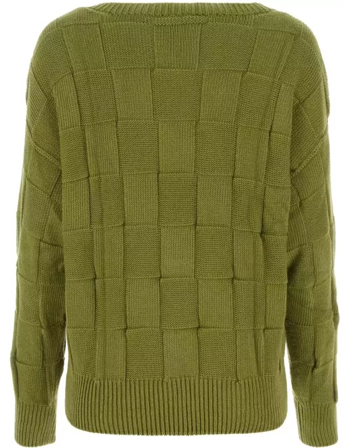 Baserange Olive Green Cotton Sweater