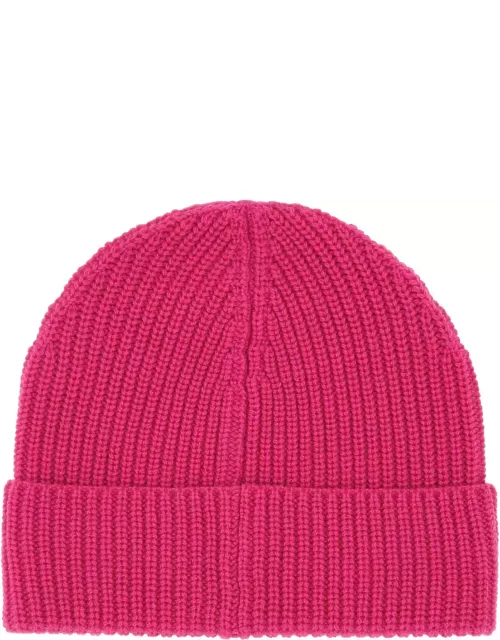 Valentino Garavani Pink Pp Cashmere Beanie Hat