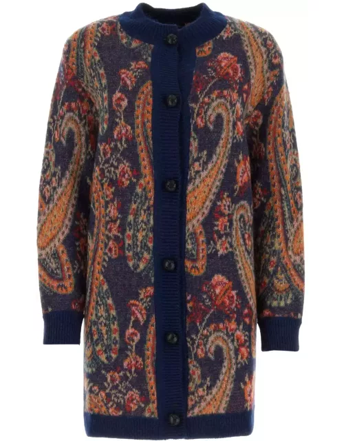 Etro Embroidered Mohair Blend Cardigan