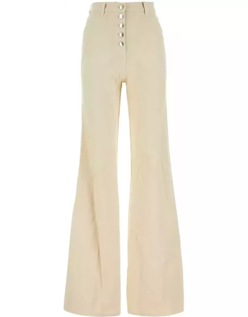 Etro Sand Cotton Wide-leg Pant