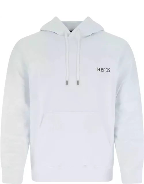 14 Bros White Cotton Sweatshirt