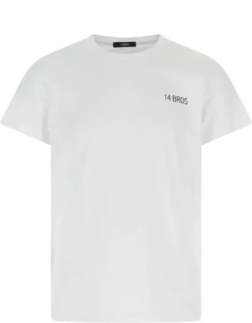 14 Bros White Cotton T-shirt