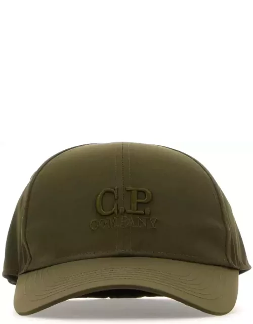 C.P. Company Army Green Nylon Baseball Cap