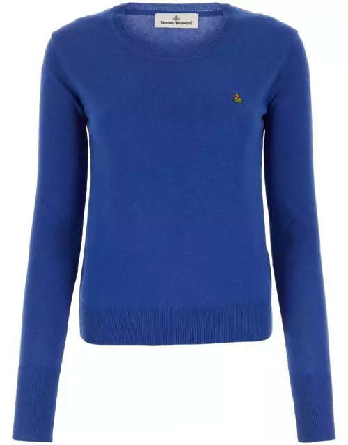 Vivienne Westwood Electric Blue Cotton Blend Bea Sweater