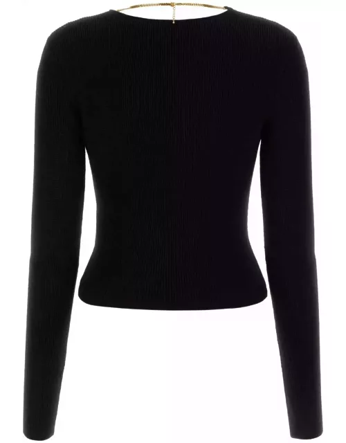 Alexander Wang Black Stretch Wool Blend Sweater