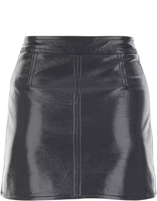 Courrèges Black Vinyl Mini Skirt