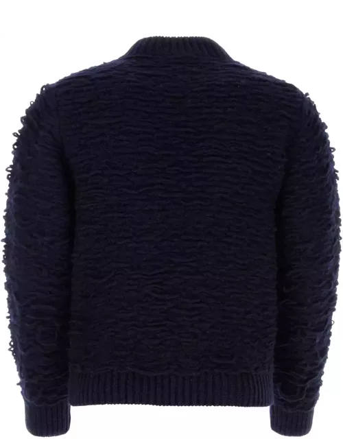 Dries Van Noten Navy Blue Wool Sweater