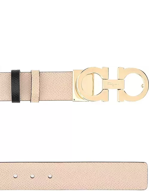 Ferragamo Skin Pink Leather Reversible Belt