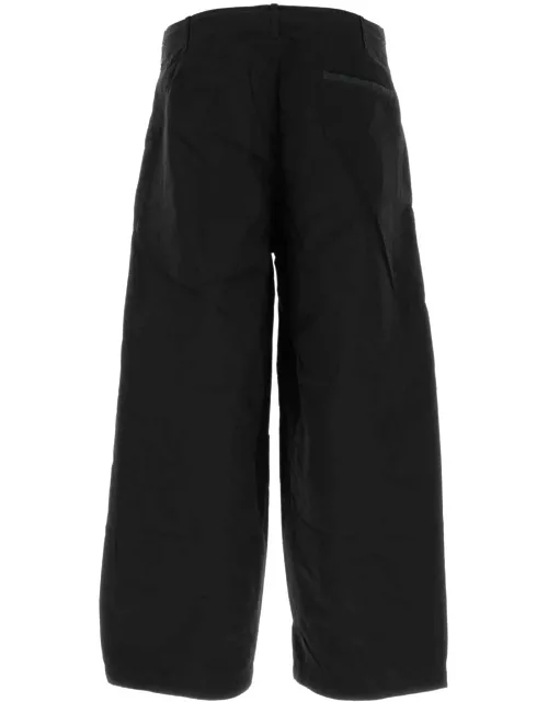 Ten C Black Nylon Cargo Pant