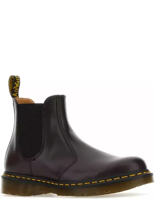 Dr. Martens Aubergine Leather 2976 Ankle Boot