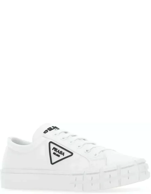 Prada White Re-nylon Wheel Sneaker