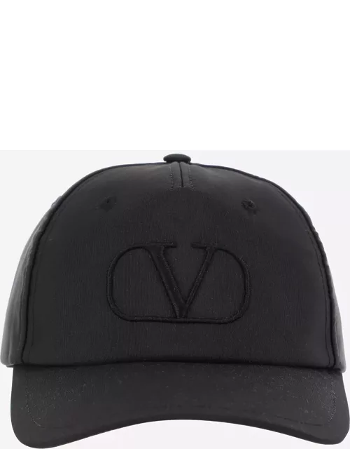 Valentino Garavani Black Silk Baseball Cap