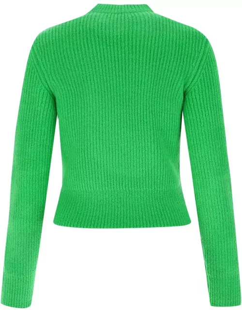 T by Alexander Wang Green Stretch Wool Blend Sweater