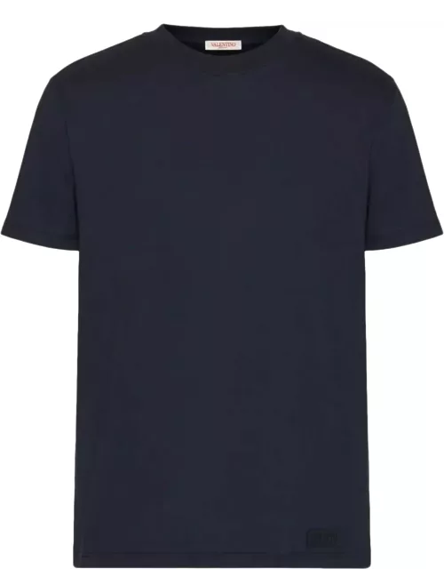 Valentino Garavani T-shirt Jersey,regular,iconic Stud Vltn Tag Jersey Cotone