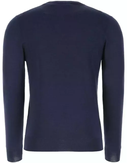 Fedeli Dark Blue Cashmere Blend Sweater