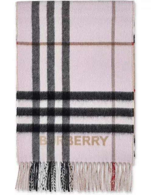 Burberry London Contrast Check Cashmere Scarf