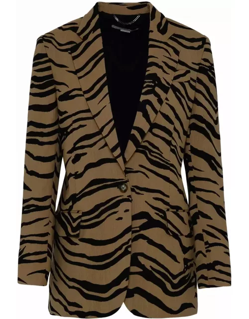 Stella McCartney Tiger Wool Blend Blazer Jacket
