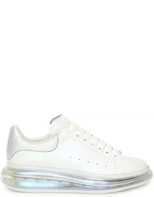 Alexander McQueen Leather Sneakers With Silver Hee