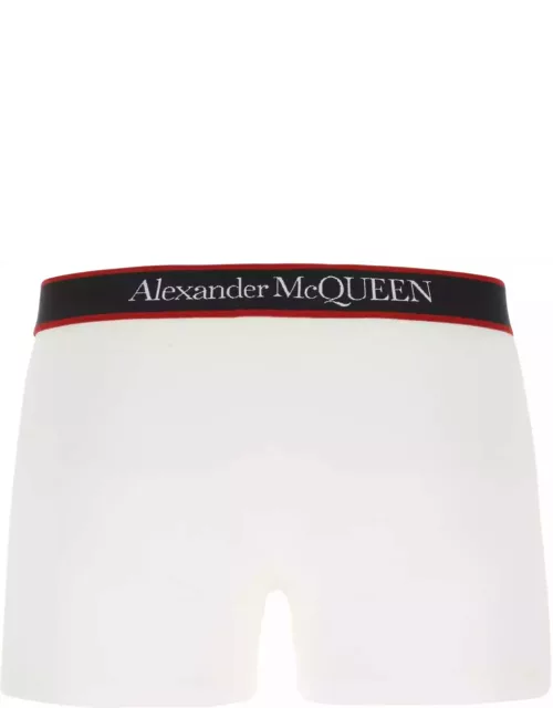Alexander McQueen White Stretch Cotton Boxer