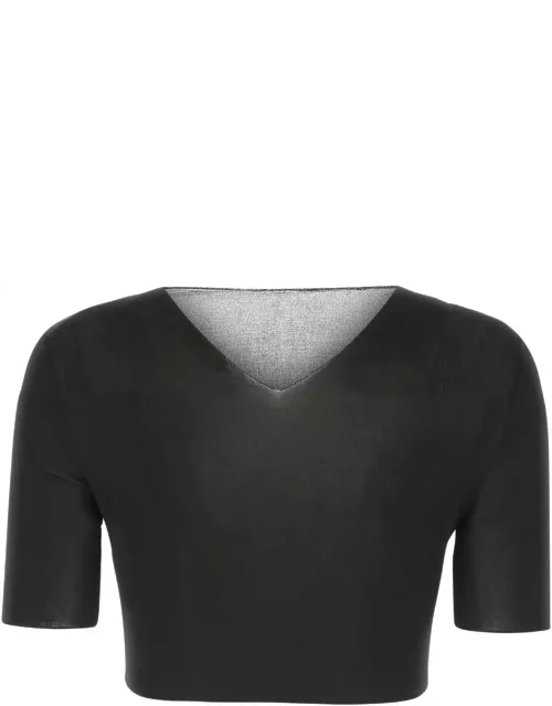 The Row Black Polyester Top