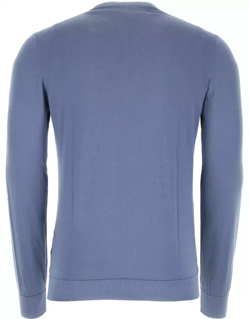 Fedeli Powder Blue Cotton Sweater