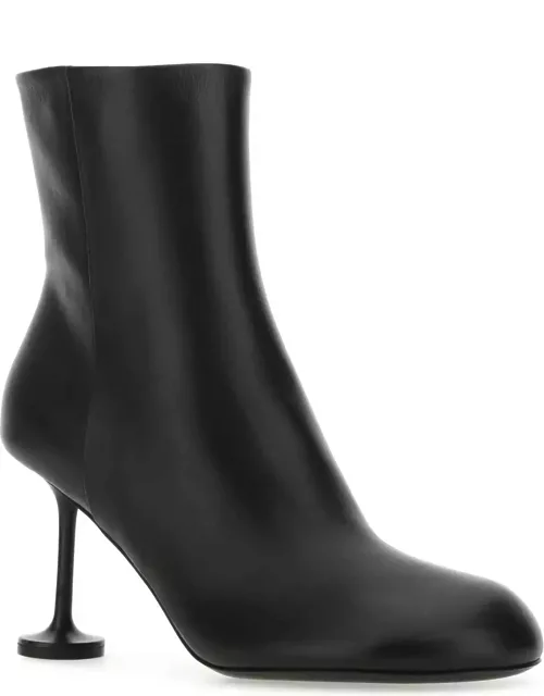 Balenciaga Black Leather Lady Ankle Boot