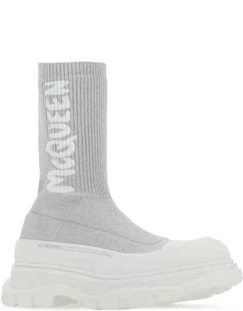 Alexander McQueen Grey Stretch Nylon Tread Slick Sneaker